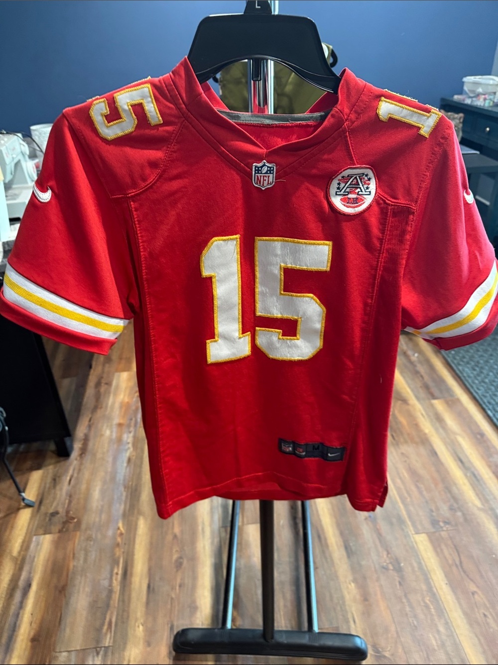 NFL Youth Red Kansas City Chiefs #15 Jersey with Yellow & White Trim